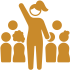 Icon symbolizing local women leading grassroots community change.